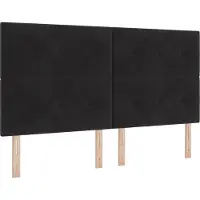 vidaXL Tête de lit LED avec rampes d'éclairage LED Noir 180 cm velours