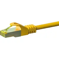 Dsit Câble réseau RJ45 S/FTP (PiMF), avec câble brut Cat.7, jaune, 30m (DC-77-300)