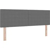 vidaXL Tête de lit LED avec bandes lumineuses LED Gris clair 144 cm Tissu velours côtelé