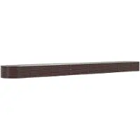 vidaXL Lit surélevé Acier revêtu par poudre 620x80x36 cm Marron