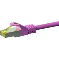 Dsit Câble réseau RJ45 S/FTP (PiMF), avec câble brut Cat.7, rose, 20m (DC-79-200)