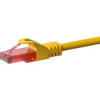 Dsit CAT6 câble réseau, U/UTP, 15 mètres, jaune, 100% cuivre (DC-67-150)