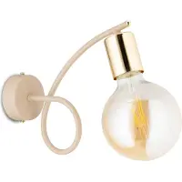 HowHomely | Applique - Kango - Beige - Design moderne - Avec accents dorés - Douille E27