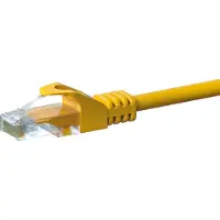 Dsit CAT5e câble réseau, U/UTP, 30 mètres, jaune, 100% cuivre (DC-57-300)
