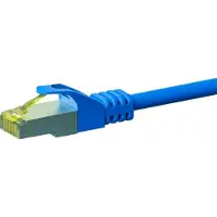 Dsit Câble réseau RJ45 S/FTP (PiMF), avec câble brut Cat.7, bleu, 15m (DC-74-150)