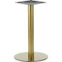 Stema Piètement de table en acier inoxydable SH-3001-5/G, pour bureau, hôtel, restaurant, diamètre 45 cm, hauteur 72,5 cm, acier inoxydable doré