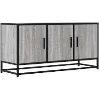 vidaXL Armoire TV Gris Sonoma 100x35x50 cm Bois composite et métal