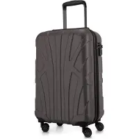 Suitline - Bagage à main avec extension Valise cabine rigide, TSA, 55 cm, env. 40 litres, 100% ABS Matt,Titan