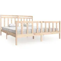 vidaXL Lit en bois massif 180x200 cm