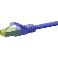 Dsit Câble réseau RJ45 S/FTP (PiMF), avec câble brut CAT 7, violet, 1,50m