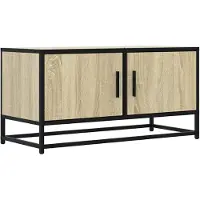 vidaXL Armoire TV Chêne Sonoma 80x34,5x40 cm Bois composite et métal