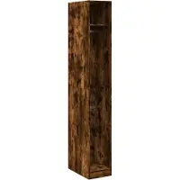 vidaXL Armoire chêne fumé 30x50x200 cm Bois composite
