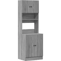 vidaXL Armoire de cuisine Gris Sonoma 60x50x180 cm Bois composite