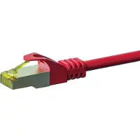 Dsit Câble réseau RJ45 S/FTP (PiMF), avec câble brut Cat.7, rouge, 7,50m (DC-75-075)