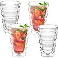 Wilmax England Lot de 4 verres isothermes à double paroi Wilmax 300 ml WL-888417/A4