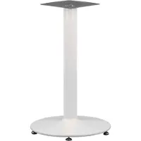 Stema Pied de table en métal NY-B006, pour bureau, hôtel, restaurant, diamètre 46 cm, hauteur 72 cm, blanc