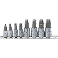Bgs Jeu d'extracteurs de vis entraînement carré intérieur 6,3 mm (1/4") / 10 mm (3/8") pour six pans creux défectueux 3 - 10 mm 8pcs - 6847