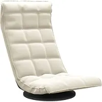 vidaXL Chaise de sol Pivotante Crème Velours