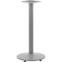Stema Pied de table en métal NY-B006, pour bureau, hôtel, restaurant, diamètre 46 cm, hauteur 110 cm, gris