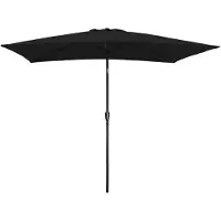 Happy Garden Parasol droit HAPUNA rectangulaire 2x3m noir