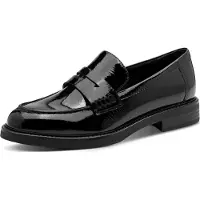 Marco Tozzi Femmes Slipper Penny Loafer classique avec semelles amovibles 2-24308-45, Taille:41 EU, Couleur:Noir