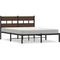 vidaXL Cadre de lit sans matelas avec tête de lit en chêne brun 160x200 cm