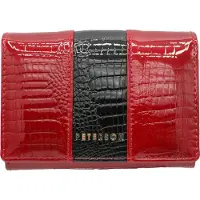Peterson Portefeuille en cuir pour femmes Saman Rouge Taille unique
