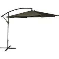 Happy Garden Parasol Déporté Oahu Rond 3m De Diamètre Gris