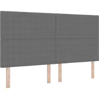 vidaXL Tête de lit LED avec bandes lumineuses LED Gris clair 180 cm Tissu velours