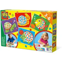 SES Creative 14827 - J'apprends les mosaïques. Avec des autocollants mosaïques colorés. Convient aux jeunes enfants.
