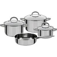 Generique Gsw Montreal - Batterie De Cuisine 7 Pieces En Acier Inoxydable - Tous Feux Dont Induction