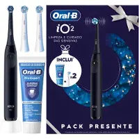 Oral-B iO Series 2 – Brosse à dents électrique magnétique – Night Black – Édition spéciale – 3 modes de nettoyage – Contrôle de la pression – Dentifrice et 3 brossettes inclus
