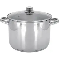 Karl Krueger KARL KRÜGER Casserole à grande capacité avec couvercle en verre 10 litres Ø26cm Acier inoxydable