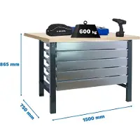 Simonwork (bancos De Trabajo) Établi Bt6 5box 865x1500x750 Mm