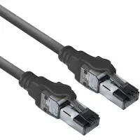ACT Fb4903 Lszh S/ftp Cat6a Idc 4ppoe/poe++ Cat6a Network Cable 3 M Argenté