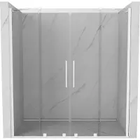 Mexen Velar Duo porte de douche coulissante 170 cm, transparent, blanc - 871-170-000-02-20