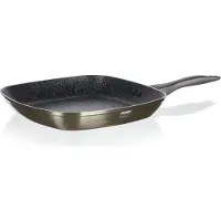 Banquet Poêle à steak avec surface antiadhésive METALLIC PLATINUM 28 x 28 cm