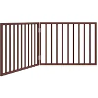 vidaXL Porte pour chiens 2 pièces Pliable Marron 160 cm Bois de peuplier