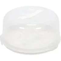 Atmosphera Boîte transportable pour gâteaux ou muffins, Ø 25 x 14 cm, blanche