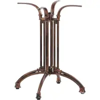 Stema Piètement de table en fonte SH-1020, pour bureau, hôtel, restaurant, dimensions 44x44x73 cm, or antique