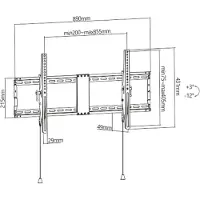 Gembird WM-90T-01 TV mount/stand 2.29 m (90 ) Black