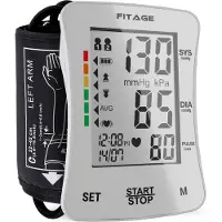 FITAGE Medical Tensiomètre pour le bras - Tensiomètres - Cardiofréquencemètre - Tensiomètre - Brassard 22-42cm - BLANC