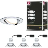 Paulmann LED à encastrer Nova, set de 3, orientable