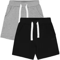Minymo Pantalon ' MIBoys 2er-Pack ' gris / noir