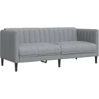 vidaXL Canapé 2 places gris clair tissu