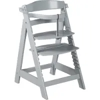 Roba Chaise haute pour escalier « Sit Up Click & Fun » de , plateau et barre de sécurité, fermeture à clic, évolutive, taupe