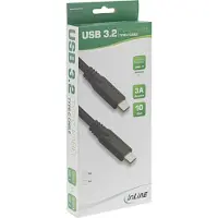 InLine 35703A Câble USB 3.2 Gen.1x2, USB type-C mâle/mâle, noir, 3m