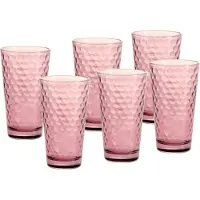 Ritzenhoff & Breker Longdrinkglas 6er Set Favo, Glas, Berry, 350 ml, 320152, Verres, Multicolore