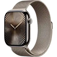 Apple Watch Series 10 4G 46 mm Titane Argent Bracelet Milanais M/L