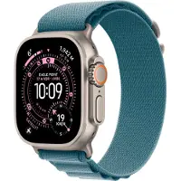 Apple Watch Ultra 3 gps + Cellular - 49mm natural Titanium Case - Light Blue Alpine Loop Large